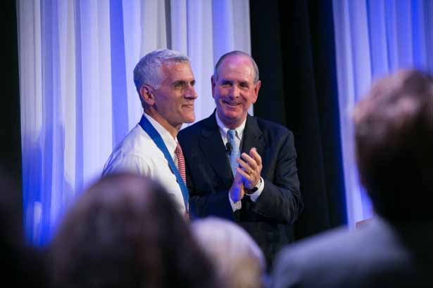 David Hatem, MD, accepts the Chancellor’s Medal for Distinguished Teaching.