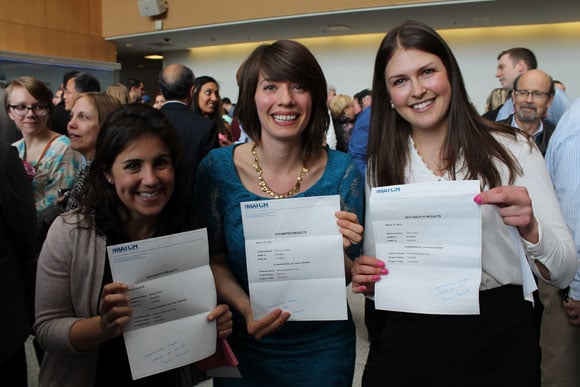 From left, Micaela Atkins, Arianne Baker, and Jaclyn Davis are going to pediatrics residencies at Massachusetts General Hospital