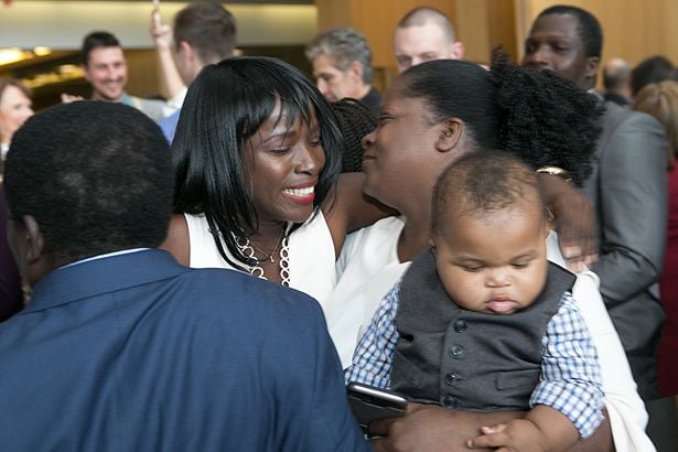 Marie-Michele Sainvil is overcome with emotion after opening her Match Day envelope.