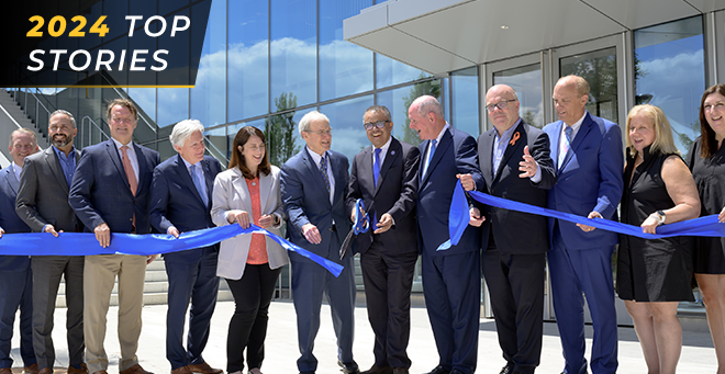 Top story: New education and research building unveiled; honorary degree awarded to WHO Director-General