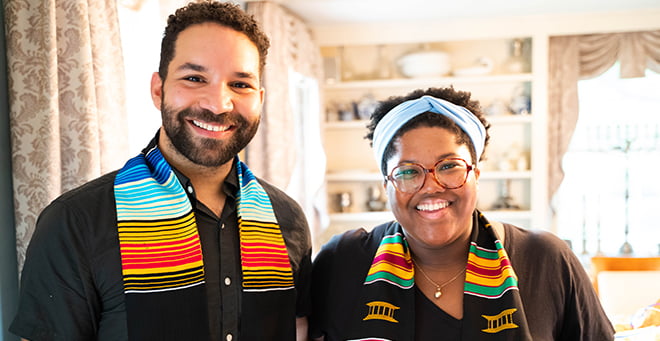 Vibrant stoles at Commencement to honor accomplishments of students of color