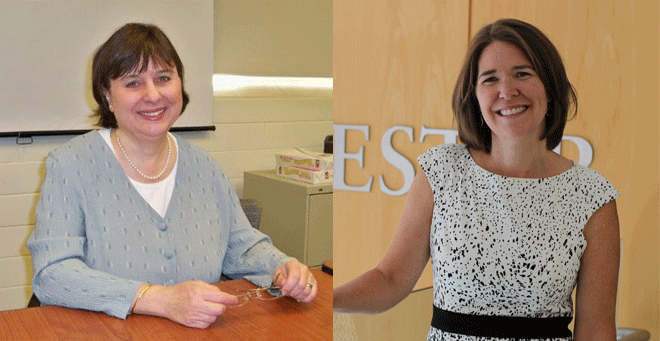 Marsha Ellison, PhD, (left) and Kathleen Biebel, PhD