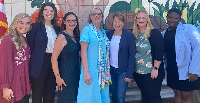 UMass Chan Medical School staff with Governor Maura Healey