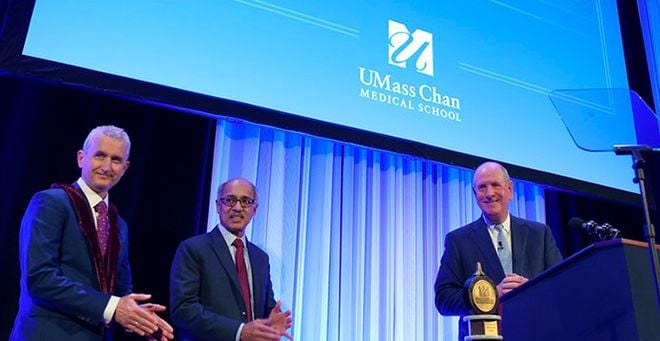 At UMass Chan’s special investiture ceremony, eight newly endowed chairs celebrated