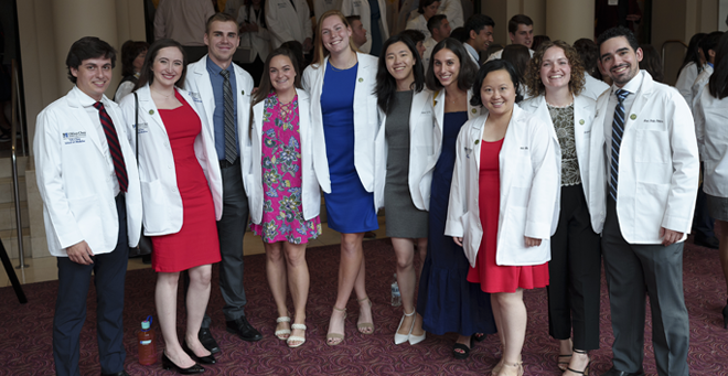 First-year medical students in Kelley House 