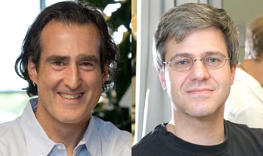 Craig Mello (left) and Phillip Zamore